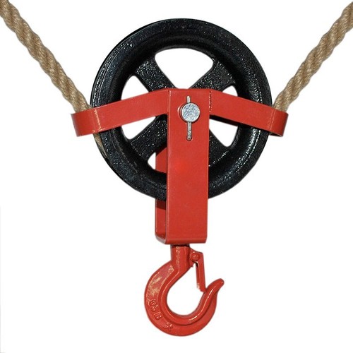 Umlenkrolle mit haken juteseil - umlenkrolle,